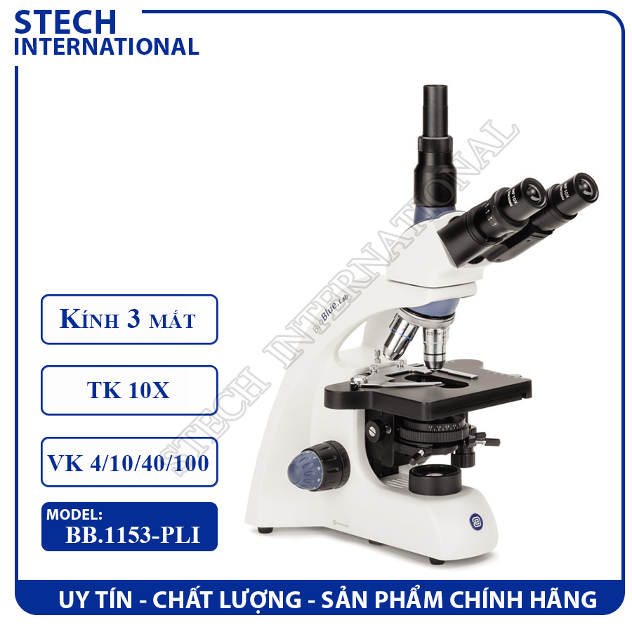Kính hiển vi sinh học 3 mắt Euromex Hà Lan BB.1152-PLi