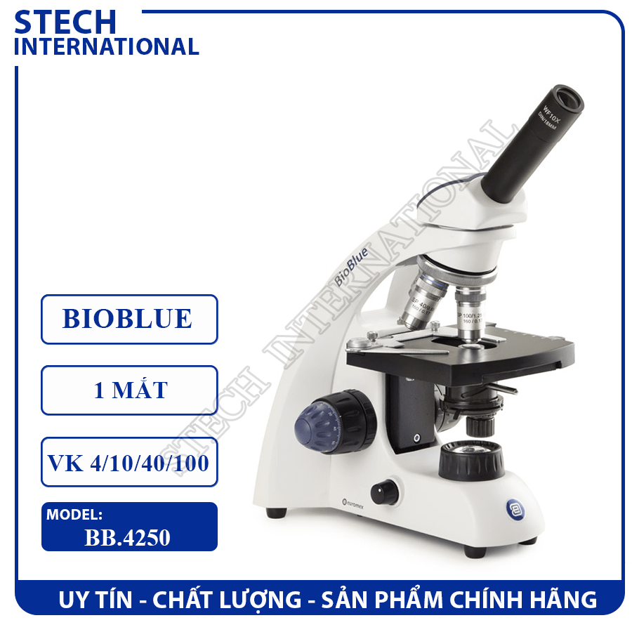 Kính hiển vi sinh học 1000X BioBlue Euromex Hà Lan BB.4250