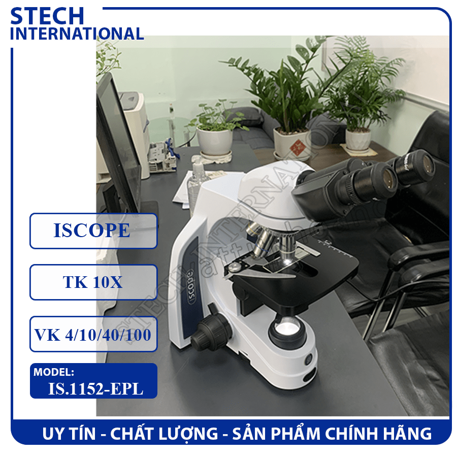 Kính hiển vi sinh học 2 mắt dòng iScope Euromex Hà Lan IS.1152-EPL