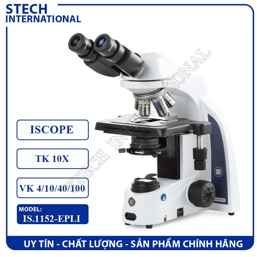 Kính hiển vi sinh học 2 mắt dòng iScope Euromex Hà Lan IS.1152-EPLi