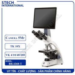 Kính hiển vi sinh học Camera 5Mp tích hợp Euromex Hà Lan BB.4260-T