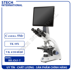 Kính hiển vi sinh học Camera 5Mp tích hợp Euromex Hà Lan BB.4263-T