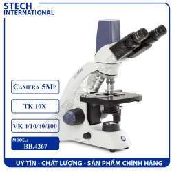 Kính hiển vi sinh học Camera 5Mp tích hợp Euromex Hà Lan BB.4267